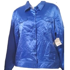 New vintage lg satin royal blue jacket,also pink one is listed 90s